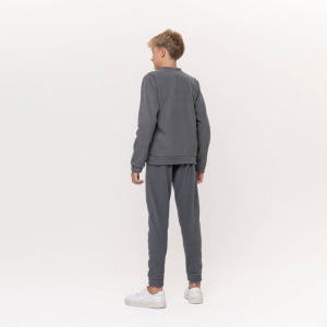 Blusa Fleece Térmica Infantil Menino - 2103 Chumbo
