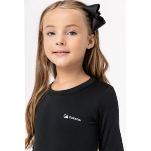 Blusa Térmica Infantil Menina Segunda Pele - Preta