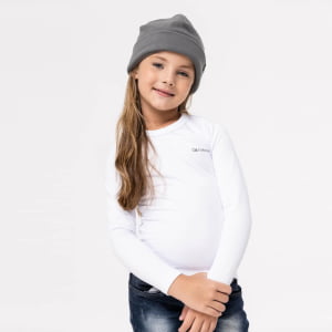 Gorro Térmico Infantil Microfleece Menina Chumbo