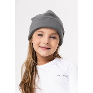 Gorro Térmico Infantil Microfleece Menina Chumbo