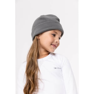 Gorro Térmico Infantil Microfleece Menina Chumbo