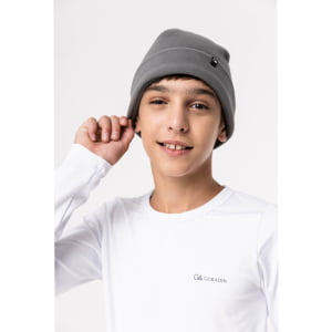 Gorro Térmico Infantil Microfleece Menino Chumbo