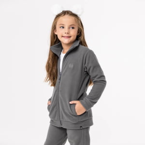 Jaqueta Fleece Térmica Infantil Menina - 3029 Chumbo