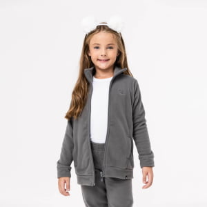 Jaqueta Fleece Térmica Infantil Menina - 3029 Chumbo