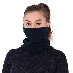 Balaclava Feminina em Tecido Soft Microfleece Azul Marinho