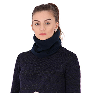 Balaclava Feminina em Tecido Soft Microfleece Azul Marinho