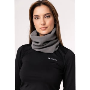 Balaclava Feminina em Tecido Soft Microfleece Chumbo