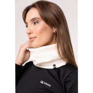 Balaclava Feminina em Tecido Soft Microfleece Off White