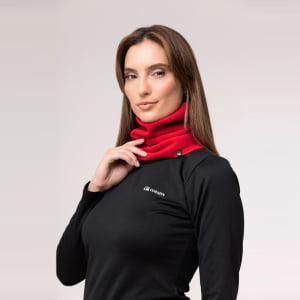 Balaclava Feminina em Tecido Soft Microfleece Vermelho