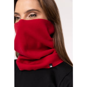 Balaclava Feminina em Tecido Soft Microfleece Vermelho