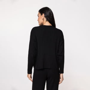 Blusa Feminina em Tricô Soft - 25171 Preto