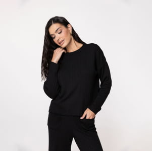Blusa Feminina em Tricô Soft - 25171 Preto