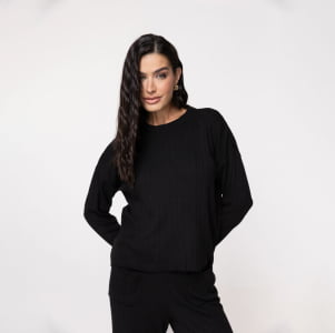 Blusa Feminina em Tricô Soft - 25171 Preto