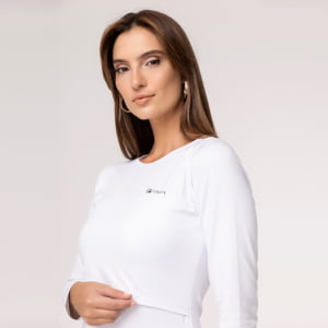 Blusa Térmica Amamentação Segunda Pele - 922 Branco