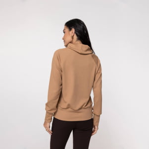 Blusa Térmica Feminina Canelada Gola Alta - 3221 Camel
