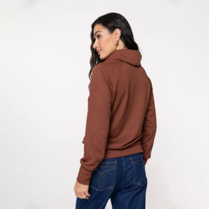 Blusa Térmica Feminina Canelada Gola Alta - 3221 Conhaque