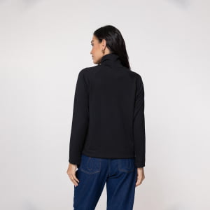 Blusa Térmica Feminina Canelada Gola Alta - 3222 Preta