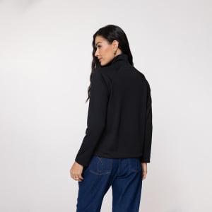 Blusa Térmica Feminina Canelada Gola Alta - 3222 Preta