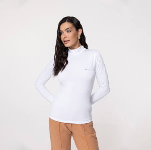 Blusa Térmica Feminina Segunda Pele Gola Alta - 2033 Branca