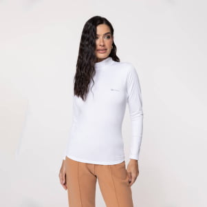 Blusa Térmica Feminina Segunda Pele Gola Alta - 2033 Branca