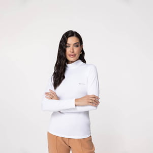 Blusa Térmica Feminina Segunda Pele Gola Alta - 2033 Branca