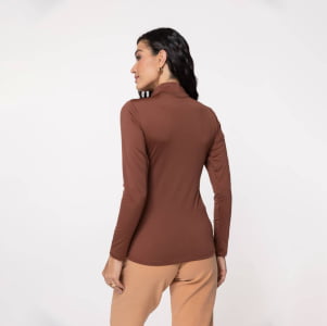 Blusa Térmica Feminina Segunda Pele Gola Alta - 2033 Conhaque