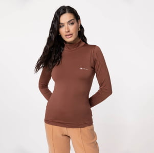 Blusa Térmica Feminina Segunda Pele Gola Alta - 2033 Conhaque