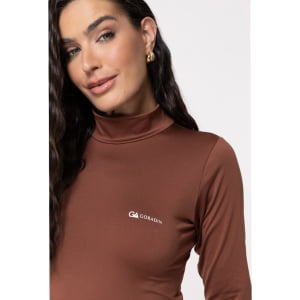 Blusa Térmica Feminina Segunda Pele Gola Alta - 2033 Conhaque