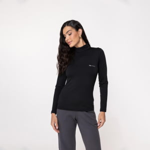 Blusa Térmica Feminina Segunda Pele Gola Alta - 2033 Preta