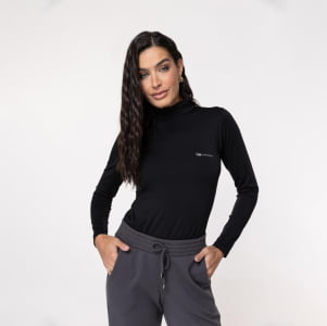 Blusa Térmica Feminina Segunda Pele Gola Alta - 2033 Preta