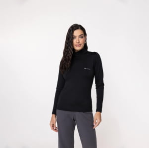 Blusa Térmica Feminina Segunda Pele Gola Alta - 2033 Preta