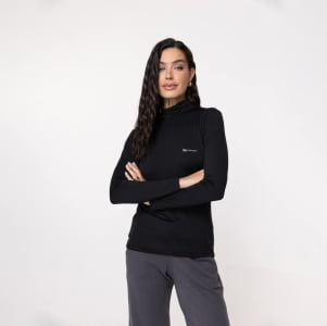 Blusa Térmica Feminina Segunda Pele Gola Alta - 2033 Preta