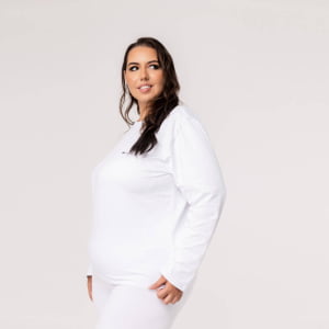 Blusa Térmica Feminina Segunda Pele Plus Size - 2020E Branca