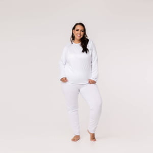 Blusa Térmica Feminina Segunda Pele Plus Size - 2020E Branca