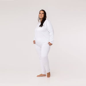 Blusa Térmica Feminina Segunda Pele Plus Size - 2020E Branca