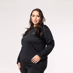 Blusa Térmica Feminina Segunda Pele Plus Size - 2020E Preta