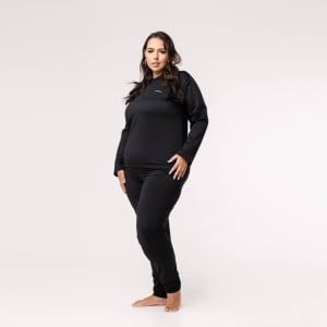 Blusa Térmica Feminina Segunda Pele Plus Size - 2020E Preta