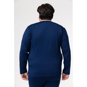 Blusa Térmica Masculina Segunda Pele Plus Size - 2020E Azul Marinho