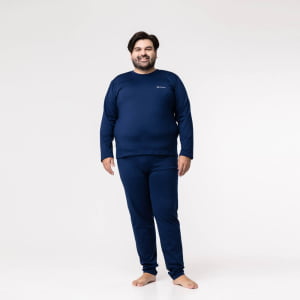 Blusa Térmica Masculina Segunda Pele Plus Size - 2020E Azul Marinho