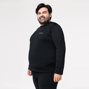 Blusa Térmica Masculina Segunda Pele Plus Size - 2020E Preto