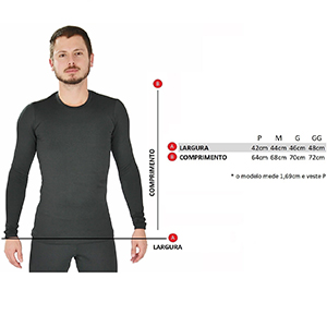 Blusa Térmica Masculina Segunda Pele - Cinza