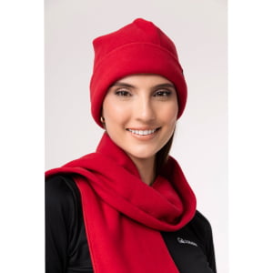 Cachecol Térmico Microfleece Feminino Vermelho