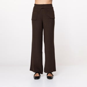 Calça Feminina em Tricô Soft - 25471 Chocolate