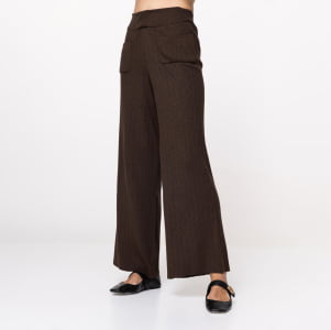 Calça Feminina em Tricô Soft - 25471 Chocolate