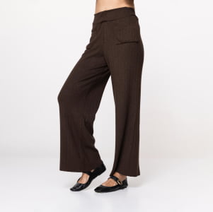 Calça Feminina em Tricô Soft - 25471 Chocolate