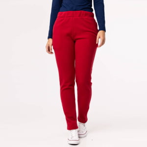 Calça Fleece Térmica Feminina - 2008 Vermelho