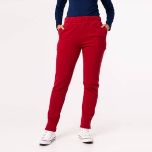 Calça Fleece Térmica Feminina - 2008 Vermelho