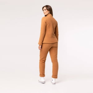 Calça Fleece Térmica Feminina Forrada em Lã - 899 Camel