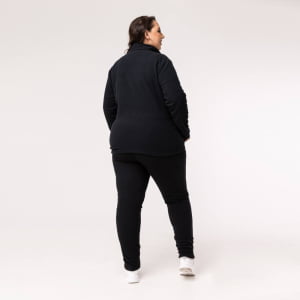 Calça Fleece Térmica Plus Size Feminina - 2008 Preto 