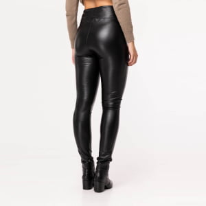 Calça Legging Térmica Feminina em Courino Forrada - 3173 Preto